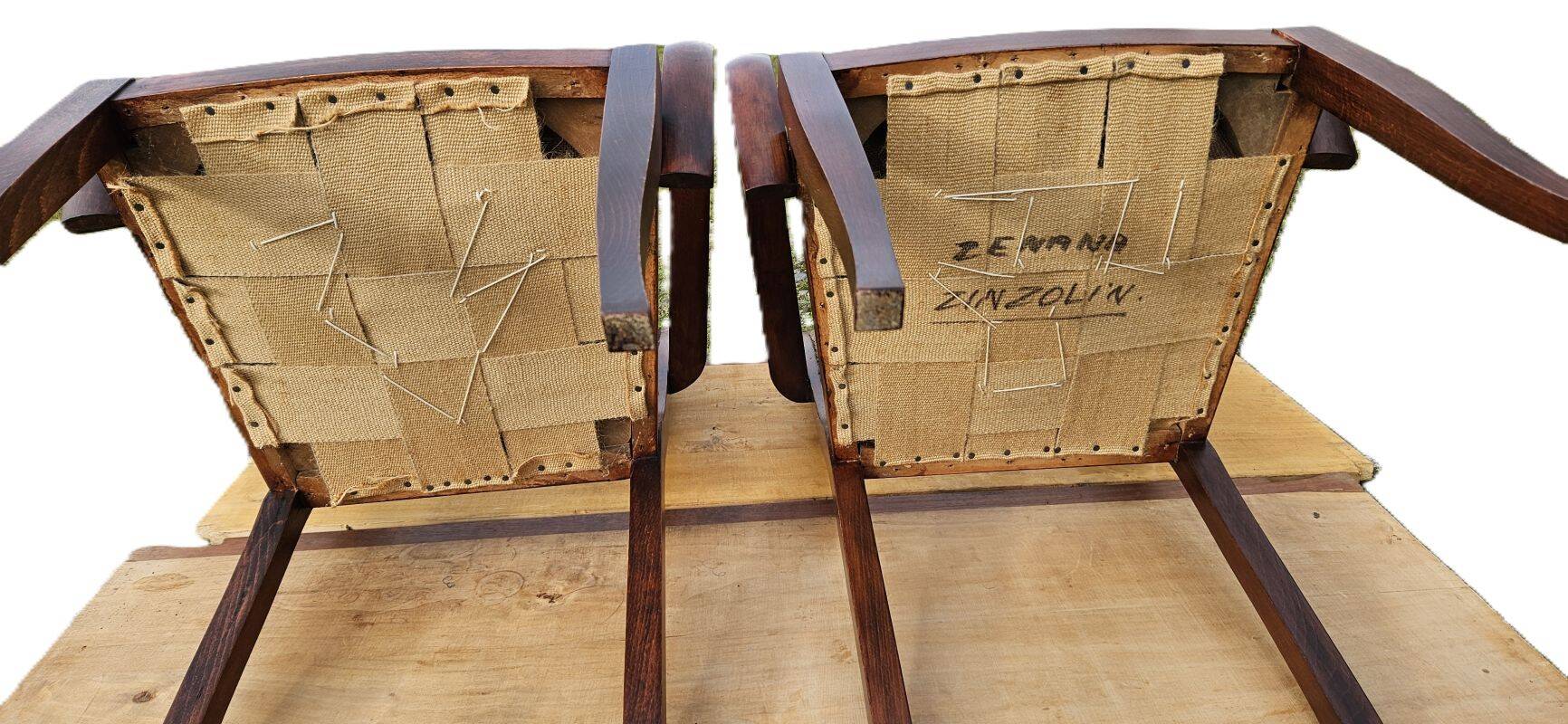 Pair of Art Deco Bridges Armchairs