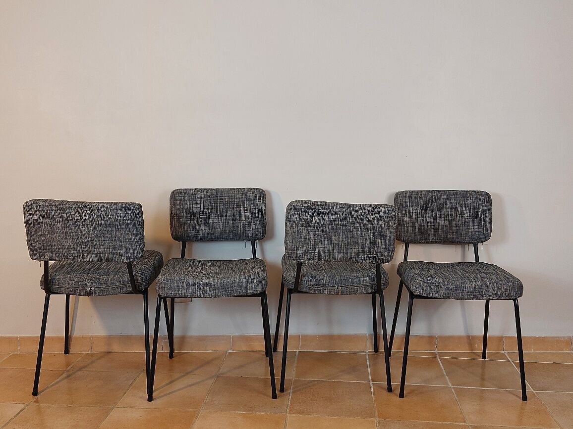 Set de 4 chaises design André Simard, édition Airborne, 1960