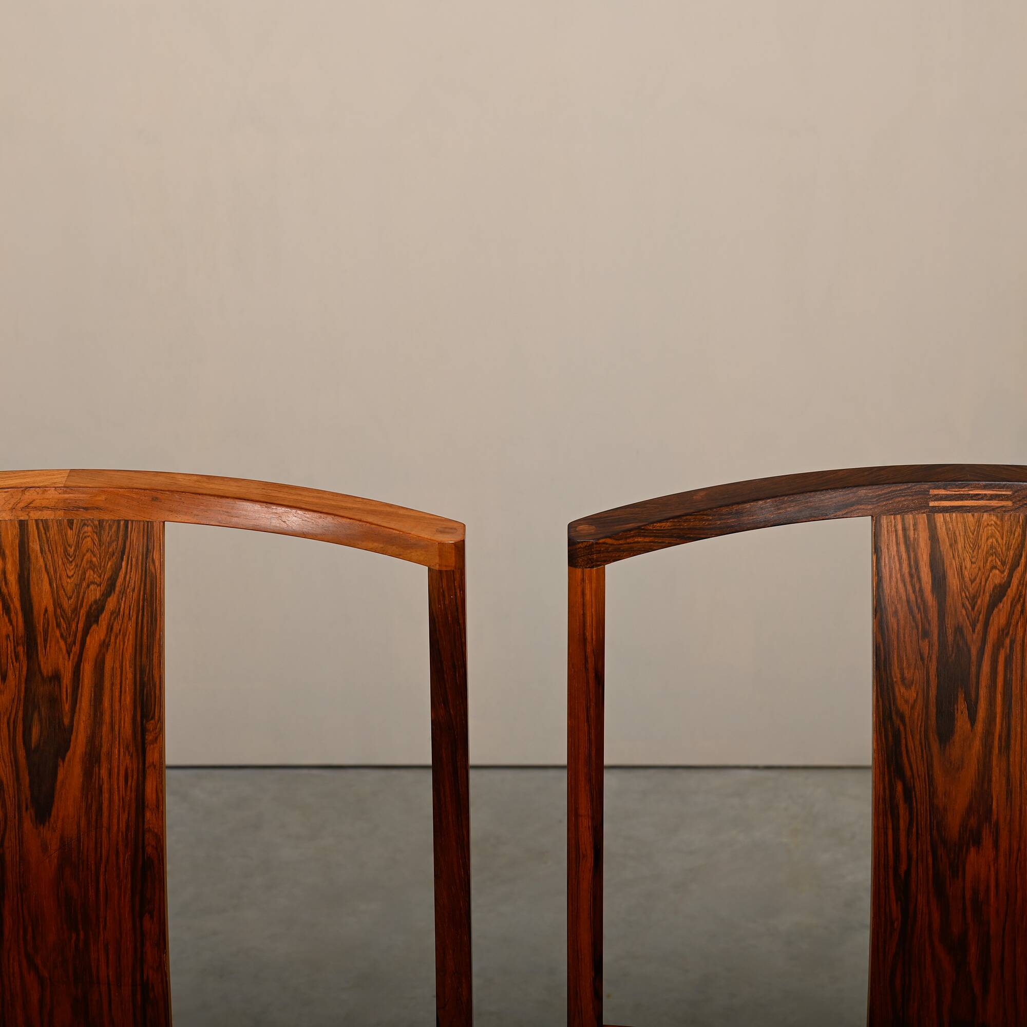 Steen Eiler Rasmussen Rosewood with leather dining chairs Model 700