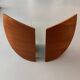 Wall light in thermoformed wood and cicada glass by Lucid design, 1980s