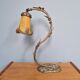 Art Nouveau lamp in bronze with a tulip signed LN (Lunéville)