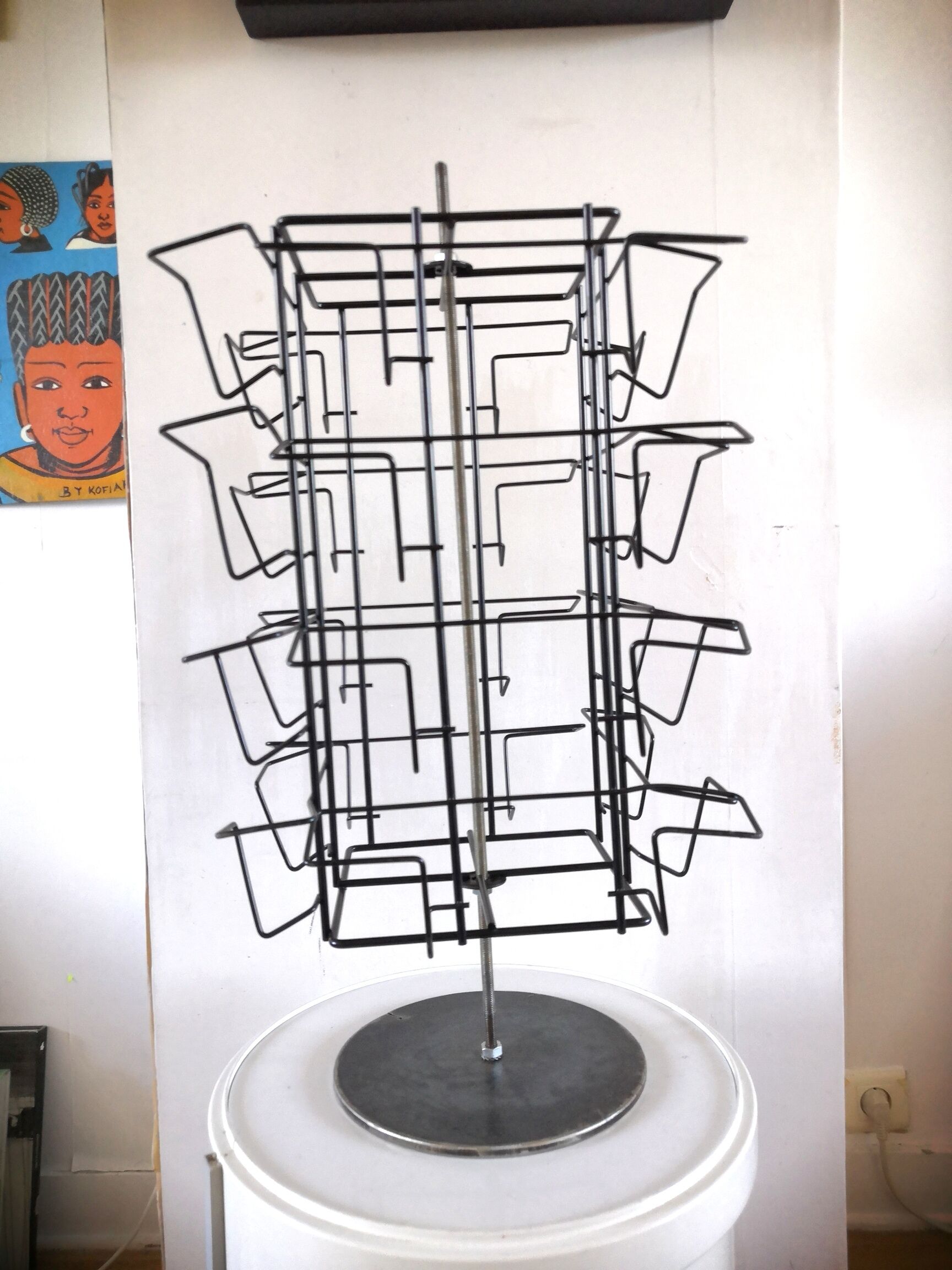 Display turnstile postcard holder design 60s