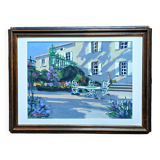 Double-sided Impressionist painting: watercolour + signed gouache