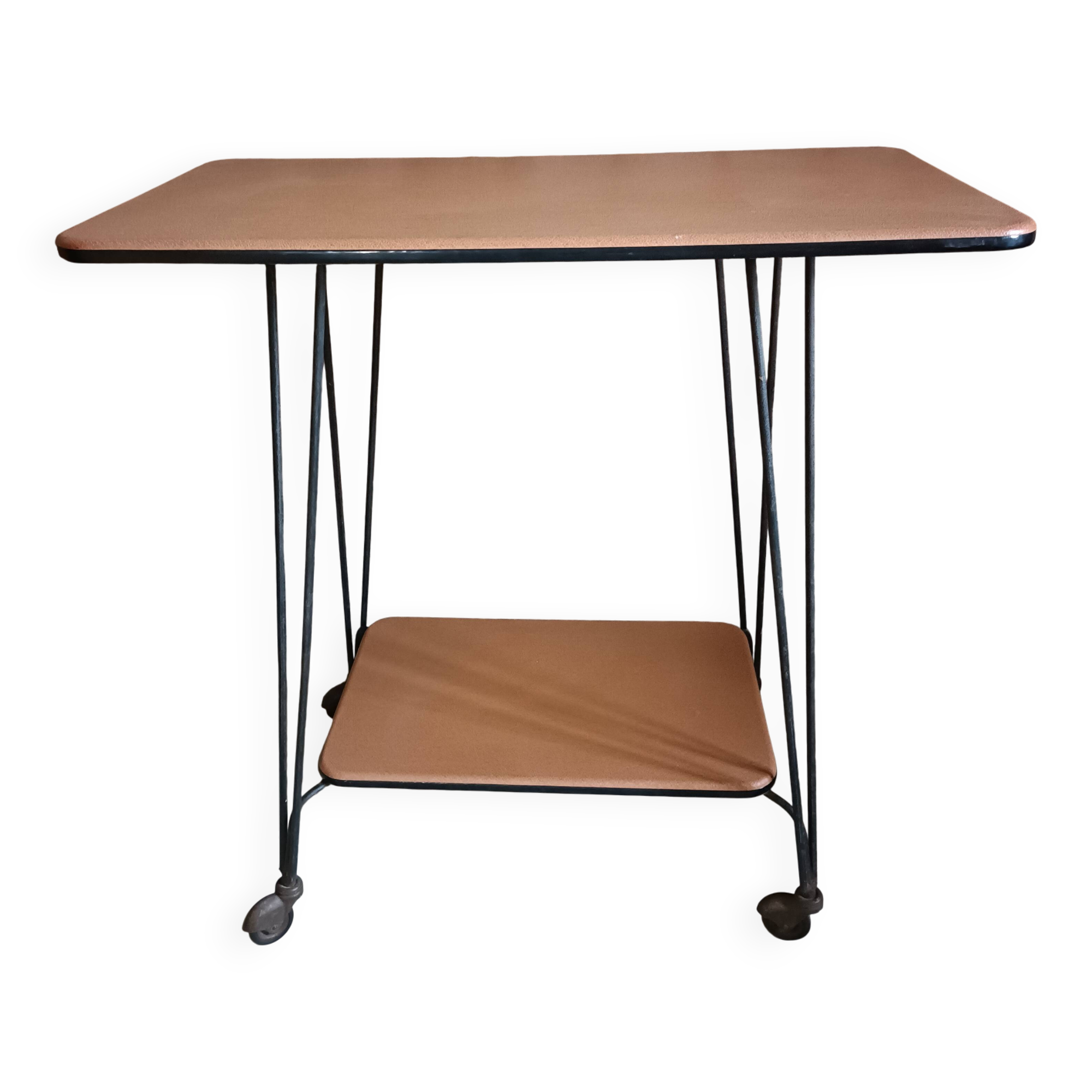 Side table, trolley on wheels