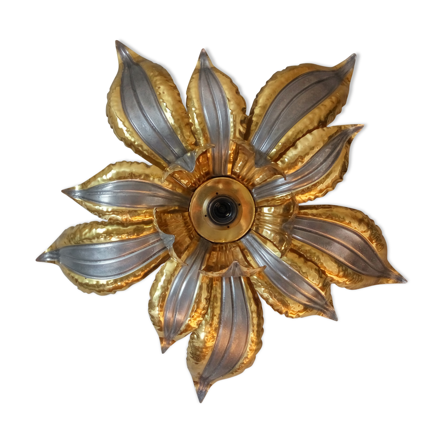 Brass flower applique
