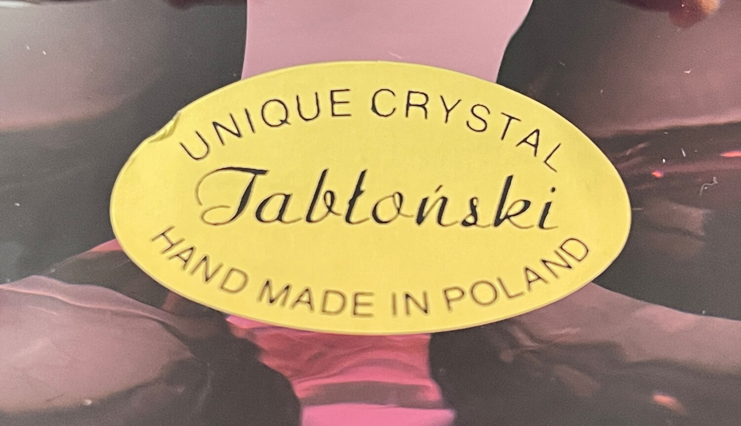 Vintage crystal cup by Adam Jablanski