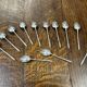 Set of 12 silver-plated mocha spoons