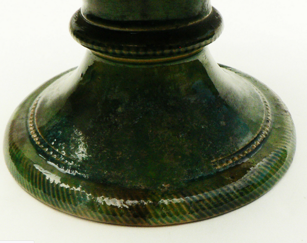 Détails sur  Pot à bulbes ancien en terre vernissée