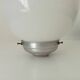 Globe lampshade vintage 50s Opaline and aluminum