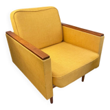 Fauteuil vintage jaune moutarde, 1950