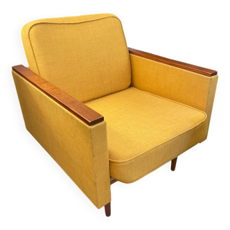 Vintage mustard yellow armchair, 1950