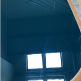 Coffee table fifties wide peacock blue laque Red Edition