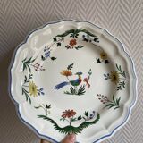 Grand plat Gien oiseaux paradis