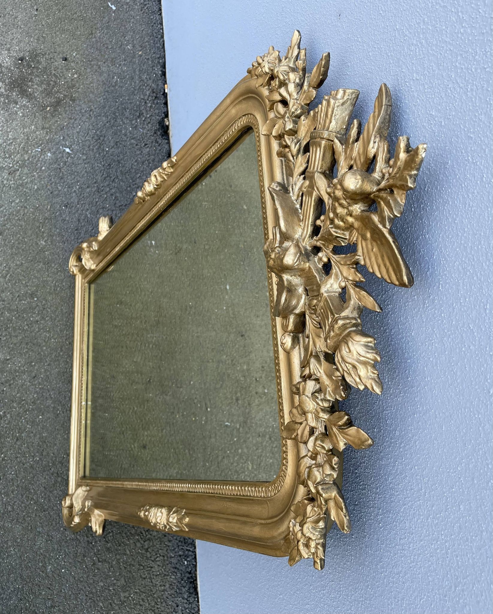 Napoleon III mirror with bird pediment 112 x 67
