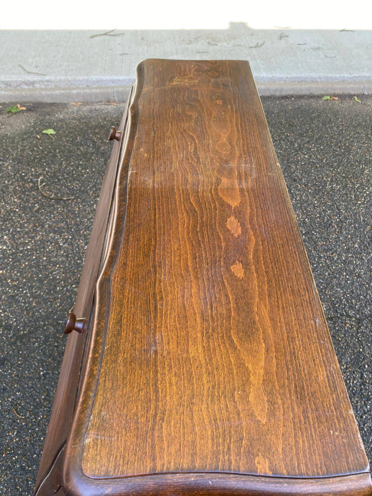 Louis XV style solid wood secretary