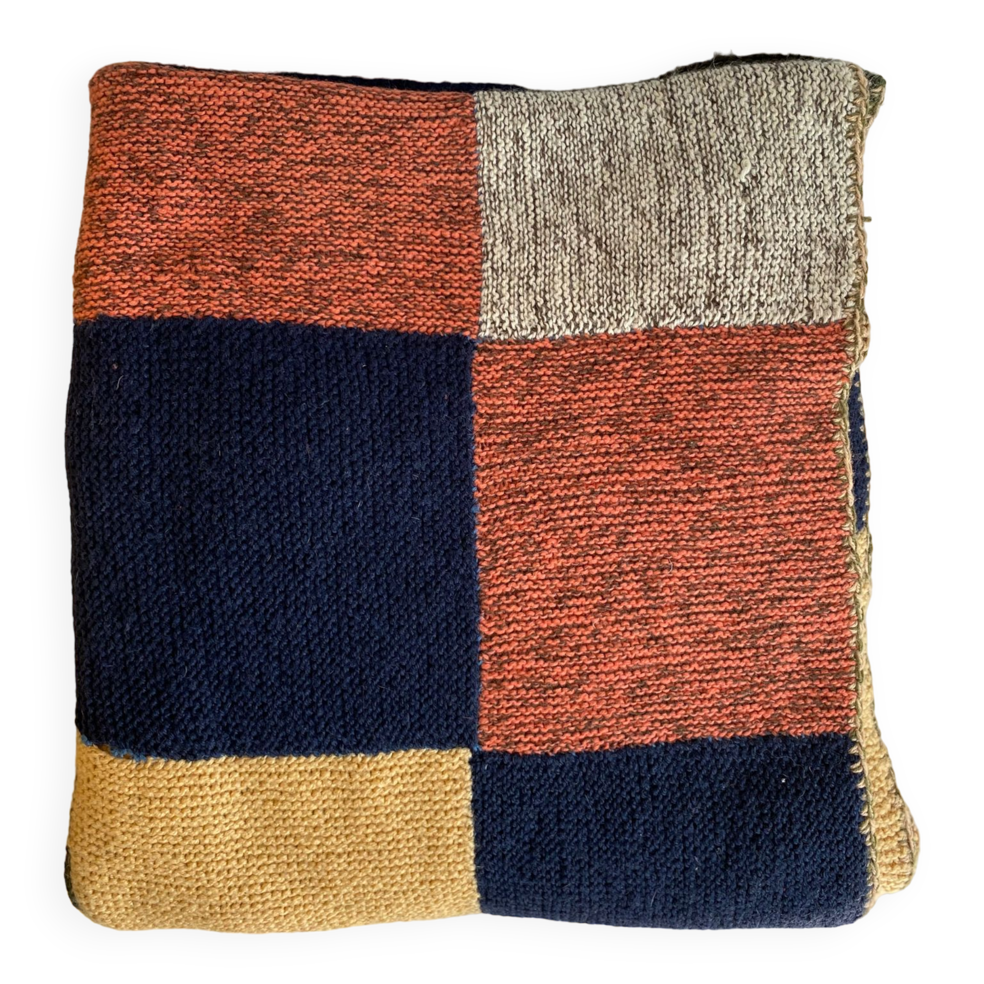 Couverture patchwork en laine
