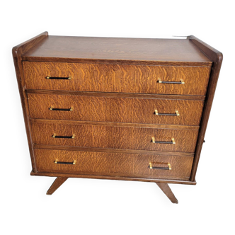 Vintage 60s oak chest of drawers