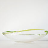 Vide poche en verre liseré jaune