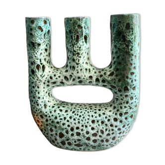 Vase bougeoir en terre cuite
