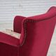 1970s, Danish armchair, furniture velour, ash wood legs.