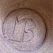 Glazed stoneware sculptural teapot signed