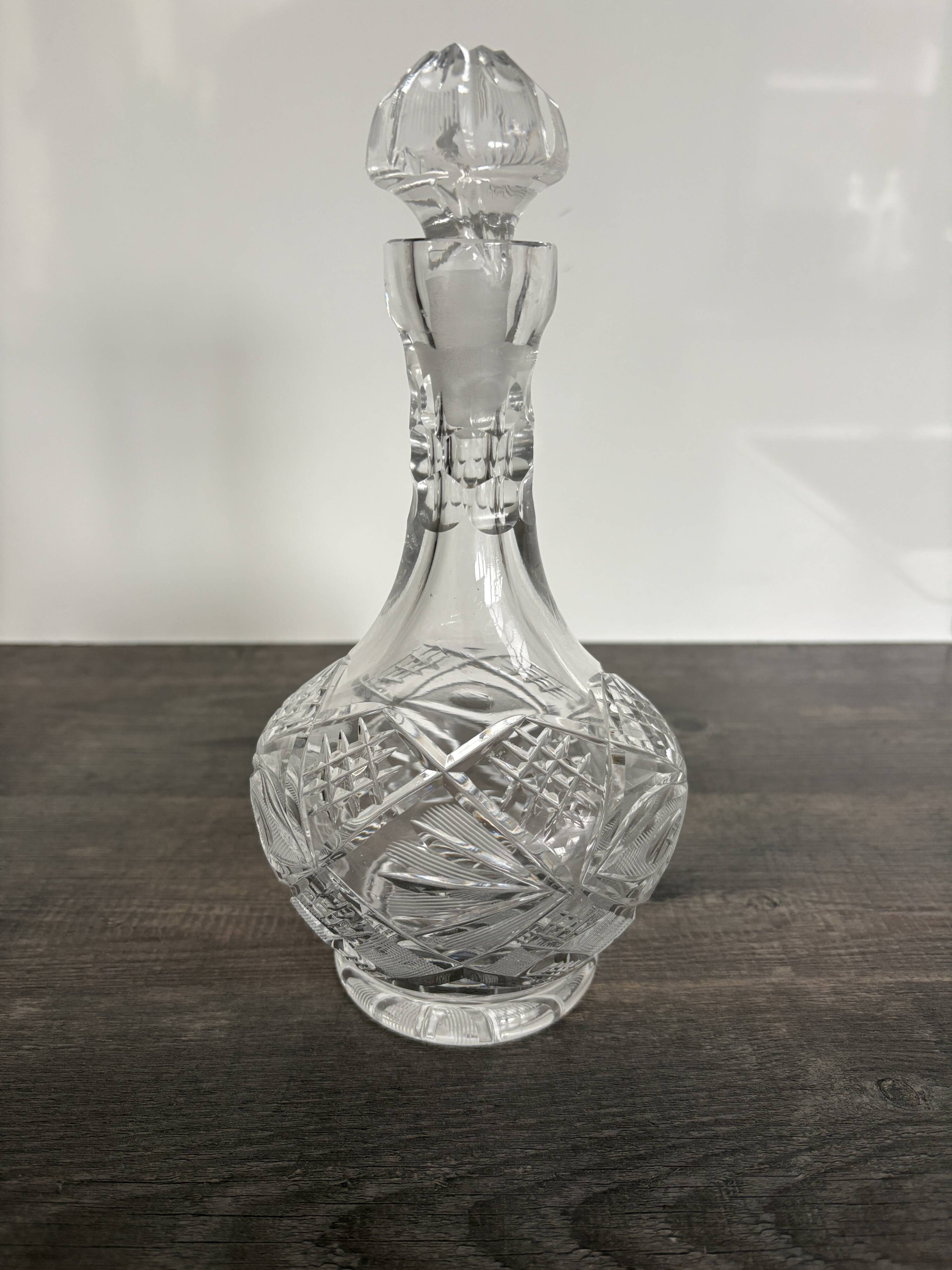 Antique cut crystal carafe