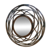 miroir en rotin vintage