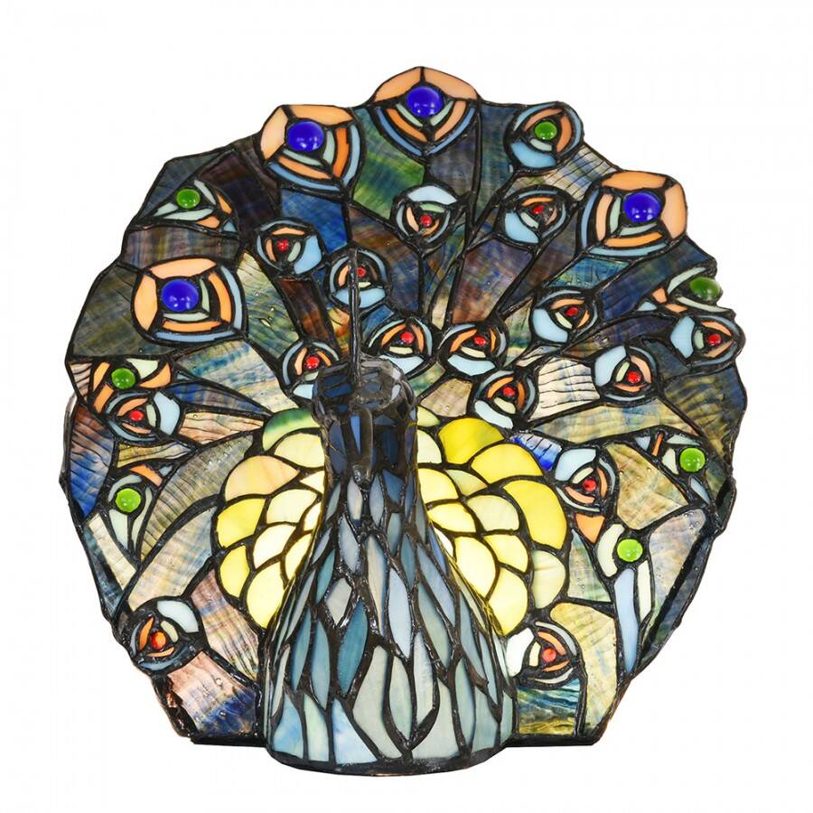 Lampe de table Tiffany Peacock