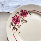 6 Small mismatched vintage floral plates - BADONVILLIER STEULER