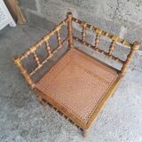 Chaise d'angle bobbin hollandaise doree