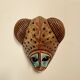 Vintage ceramic and terracotta mask signed