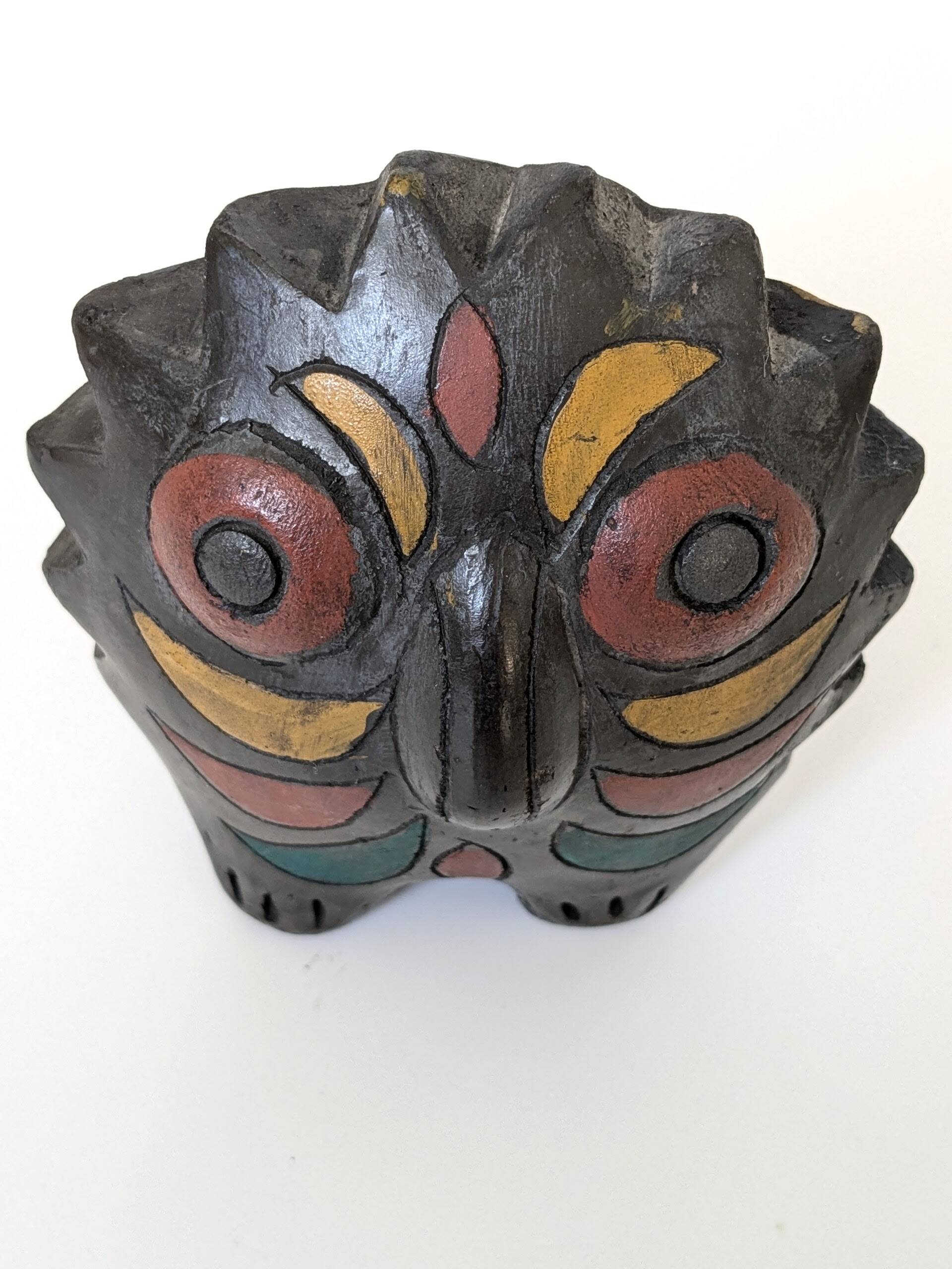Mexican Pottery Owl from the 70s | Barro Negro Oaxaca | Midcentury