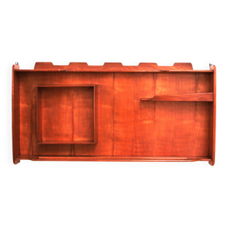 Italian Handmade Walnut wall cabinet from the 1960s.