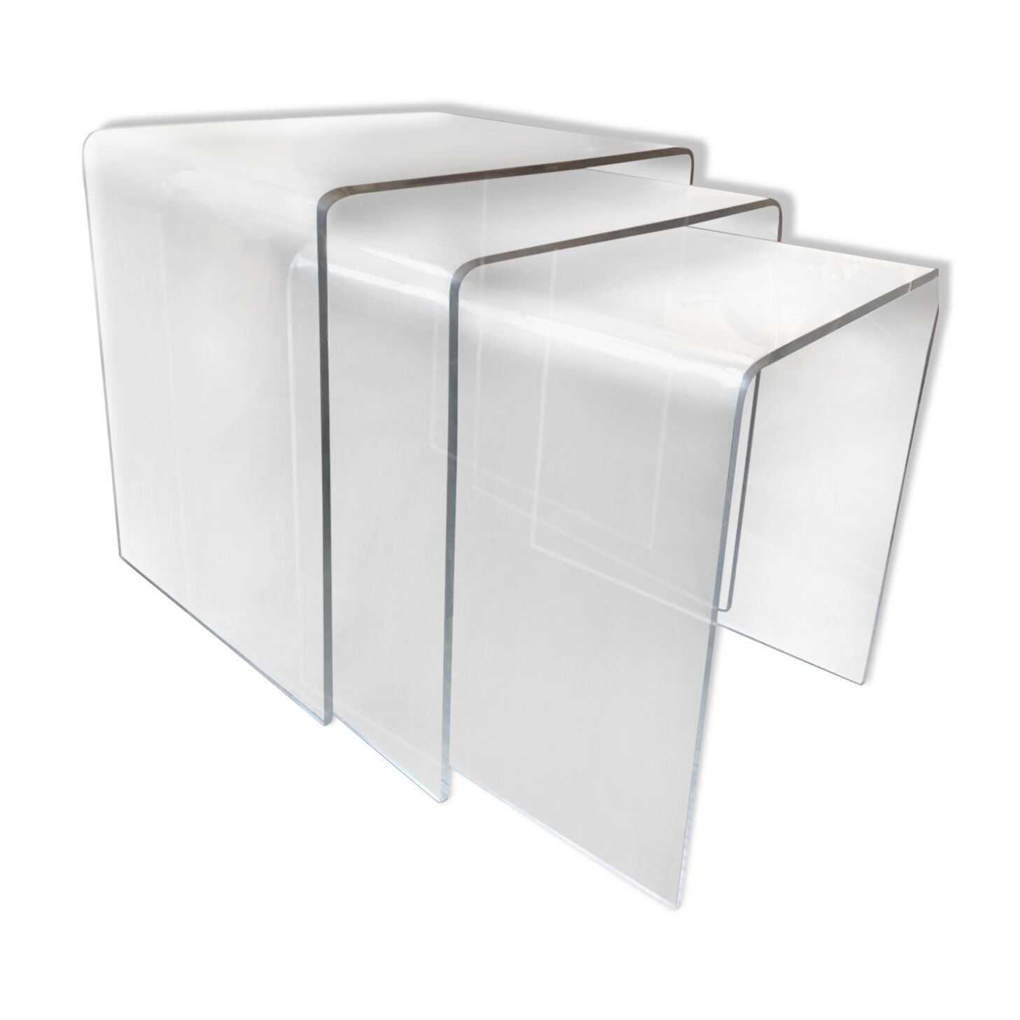 Michel Dumas tables in plexiglas