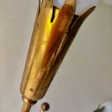 Wall lamp brass and gray metal 1950