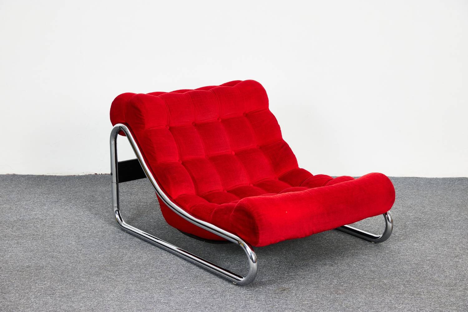 Fauteuil lounge vintage rouge Impala par Gillis Lundgren pour IKEA, Suède, 1970