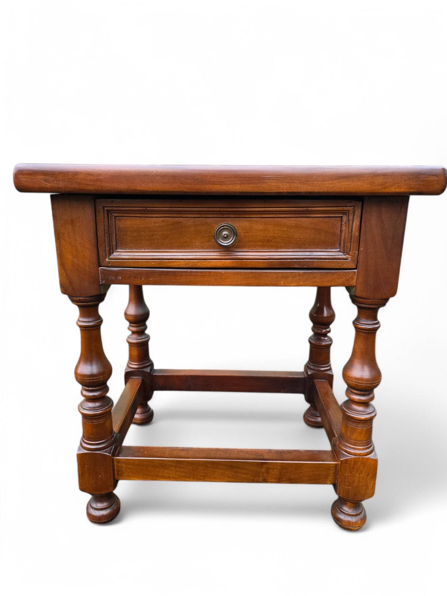 Vintage dark wood bedside table