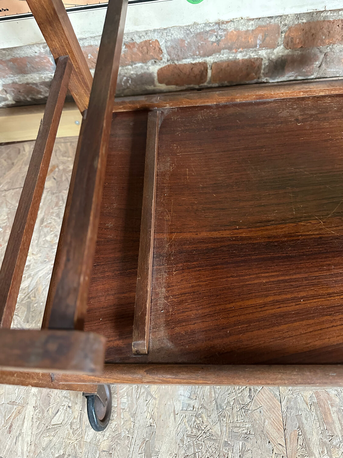 Bar - antique serving trolley on wheels