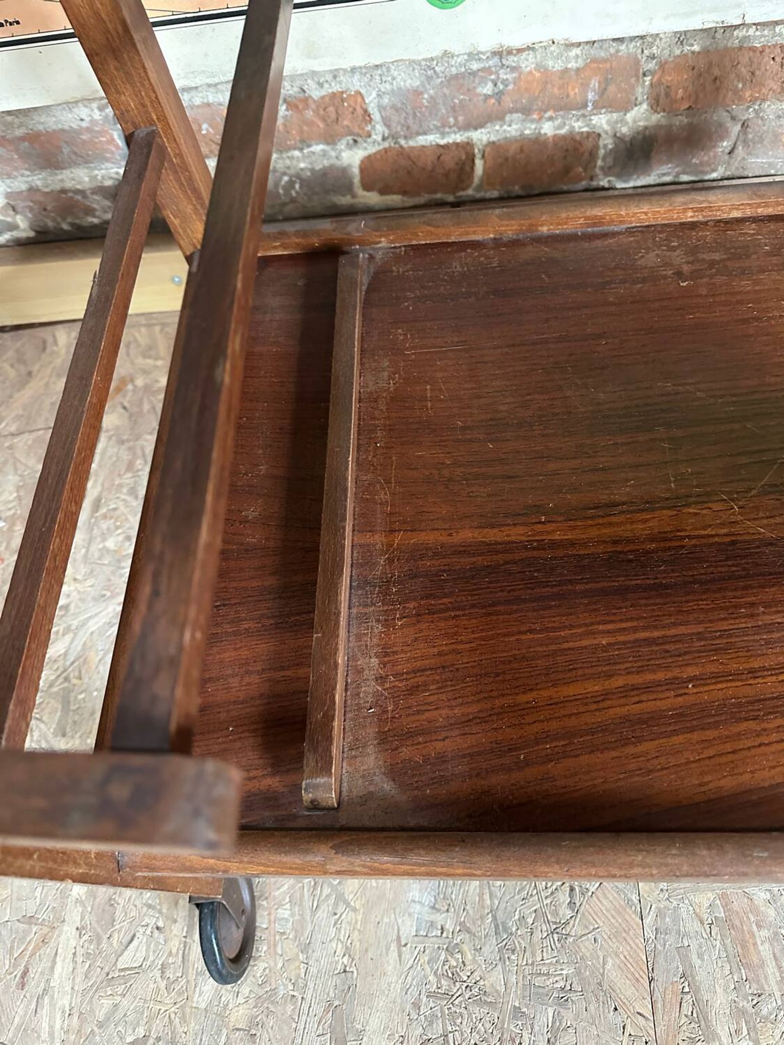 Bar - antique serving trolley on wheels