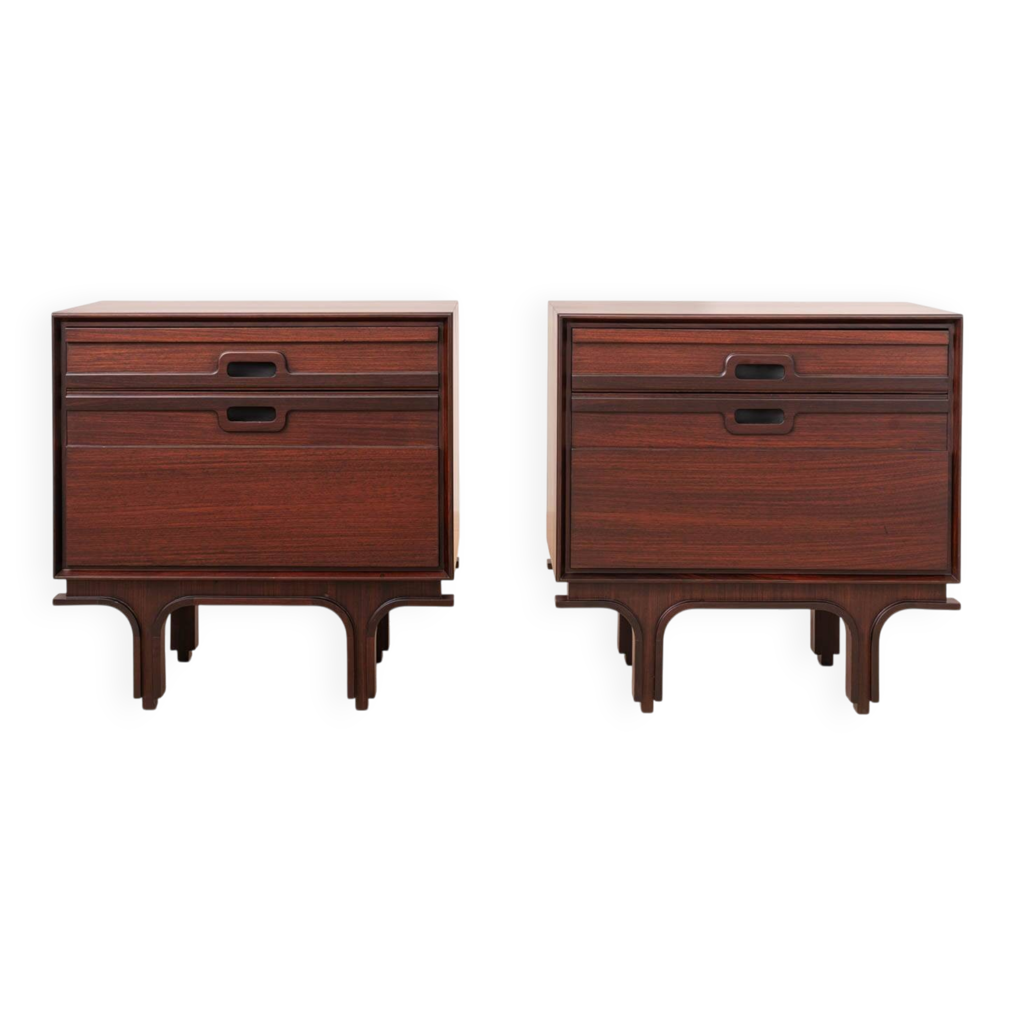 Pair of Italian Bedside Cabinets attributed to Bernini, Italy, circa 1965