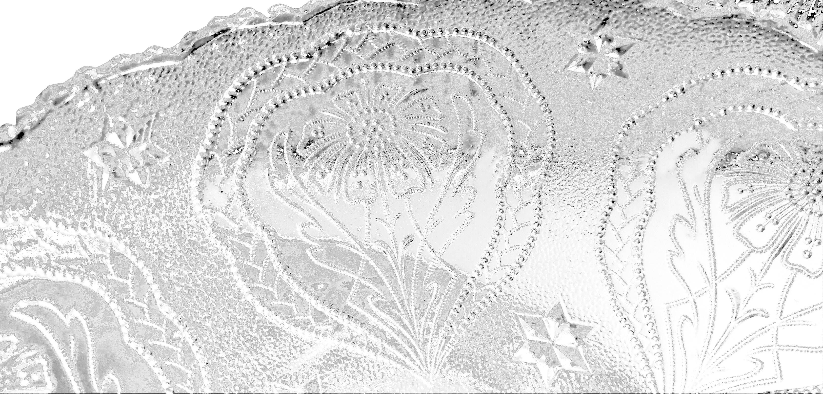 Vintage glass salad bowl