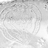 Vintage glass salad bowl