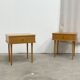 Vintage wooden bedside tables.