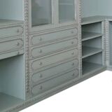 Cabina Armadio Aperta Classica in Tonalità Celeste/Grigio Perla con Isola C