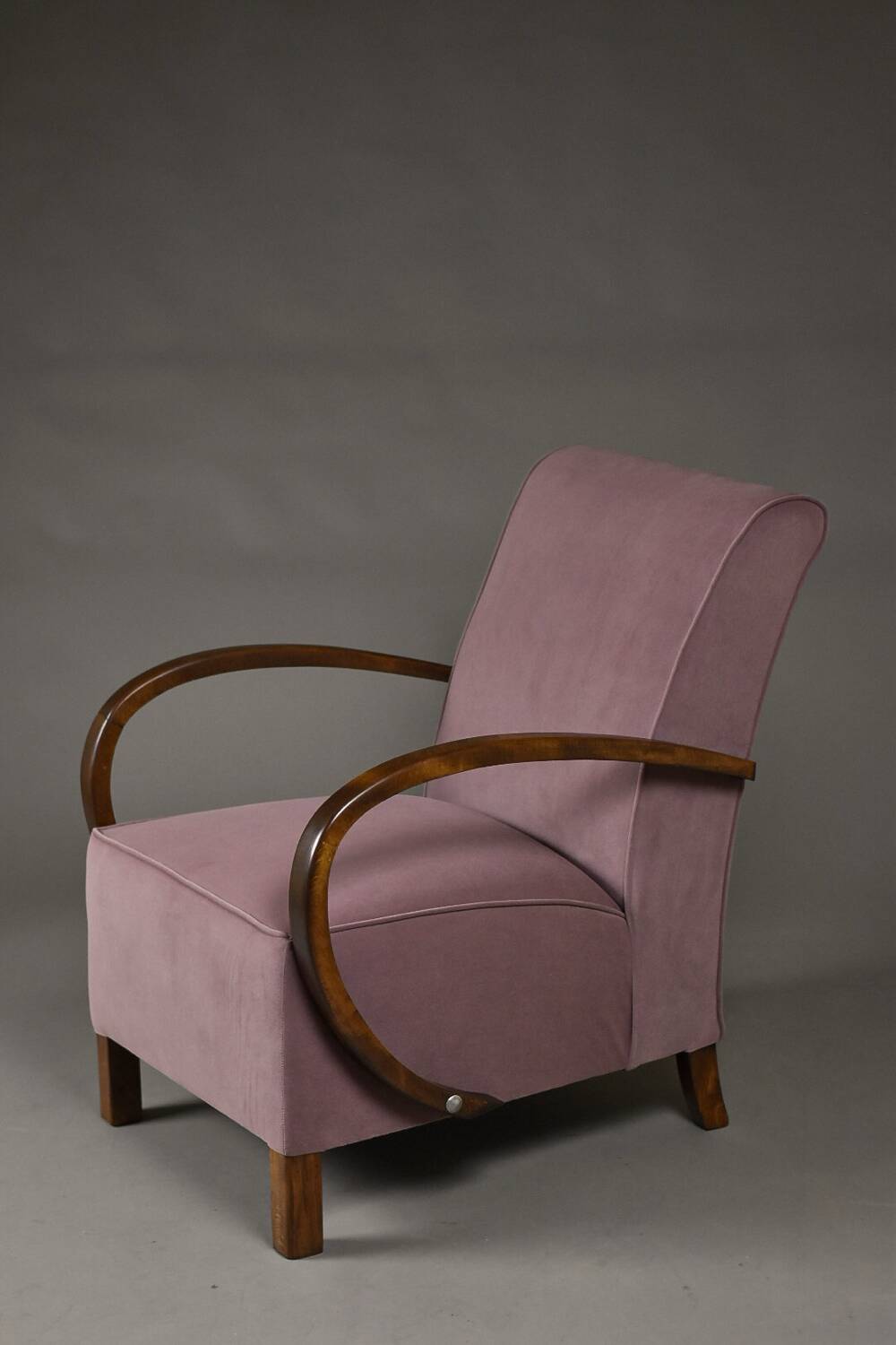 Art Deco Club Armchair, Fully Restored, Poland, 1930s