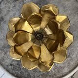 70s gold lotus wall light
