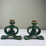 Ceramic candle holders from the 1950s