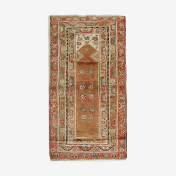 Antique handmade wool turkish milas rug- 128x230cm