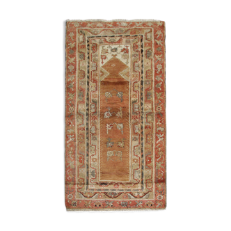 Antique handmade wool turkish milas rug- 128x230cm