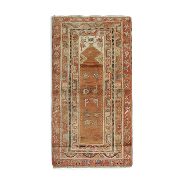 Antique handmade wool turkish milas rug- 128x230cm